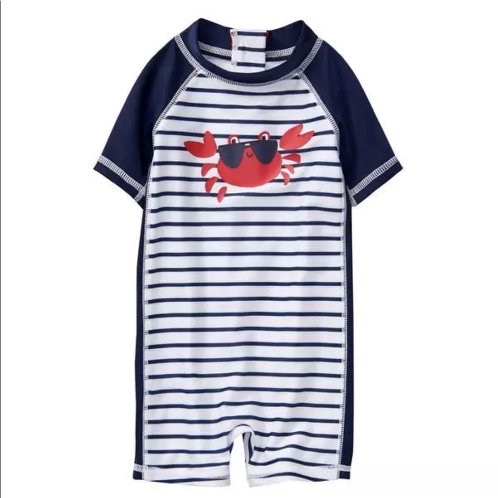 Gymboree Swim rash guard baby boy crab 🦀
